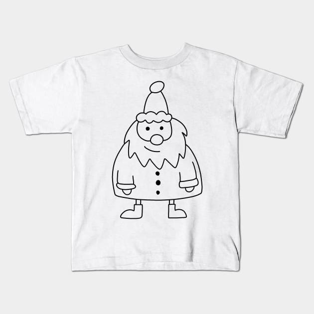 Santa Drawing Kids T-Shirt by valentinahramov